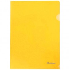Папка-уголок Berlingo жесткая,  желтая, 180мкм